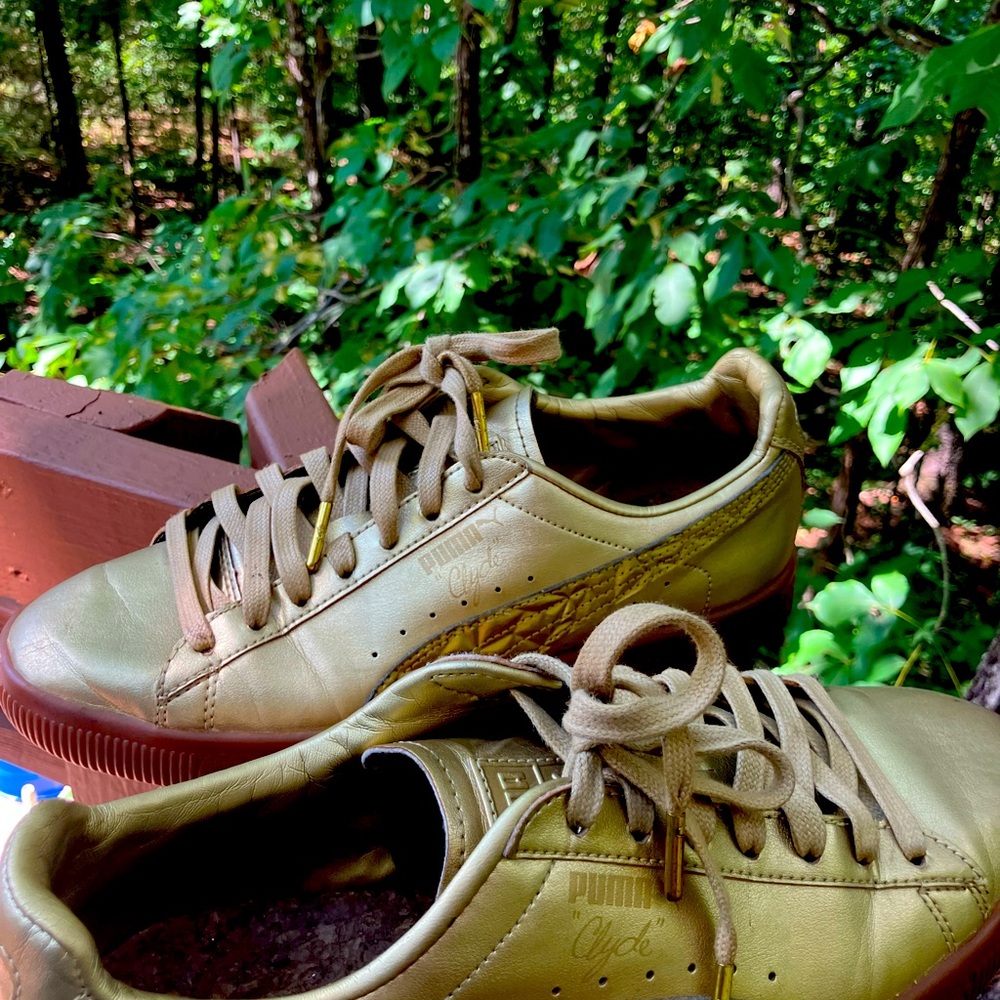 Puma gold Clyde sneakers